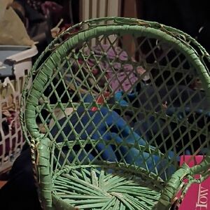 Green Woven Chair Accent